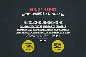 Wildheart Font Family Elements