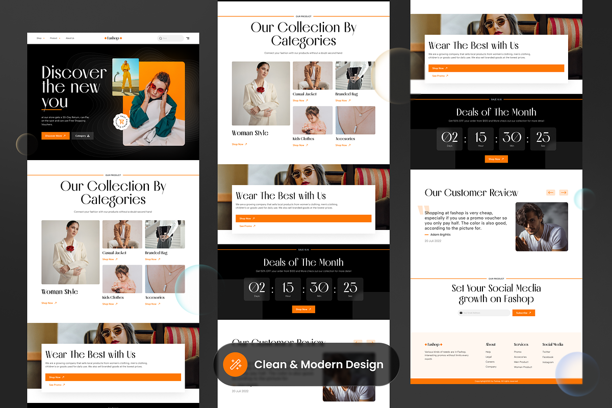 Fashion Brand Landing Page, a Landing Page Template by SLAB! Design (Photo 3 of 5)