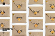 Handmade Envelope Layout with Wax, an Advertising Mockup by Custom Scene (Thumbnail 2 of 11)