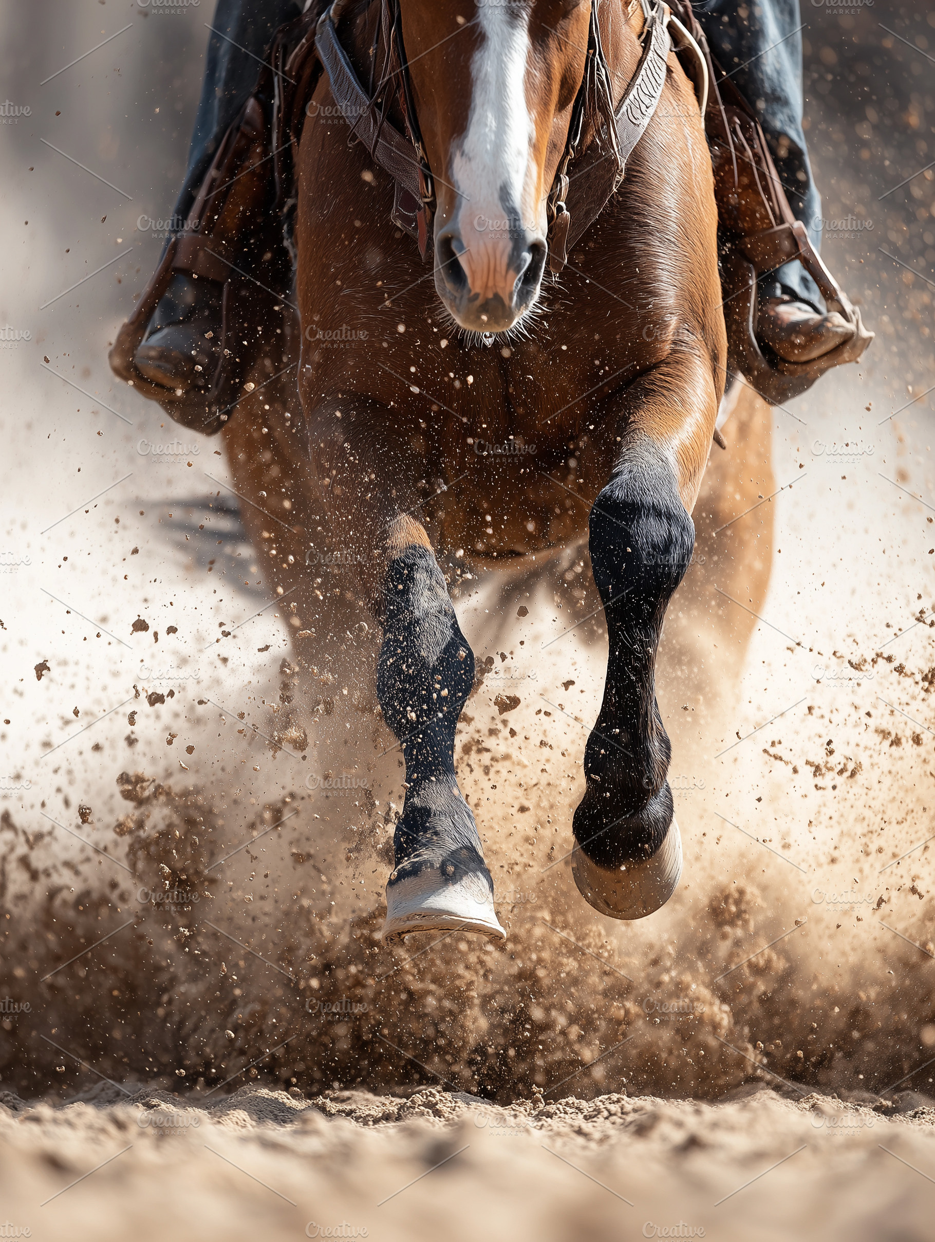 Dynamic close up of horse galloping, an Animal Photo by MistyDay