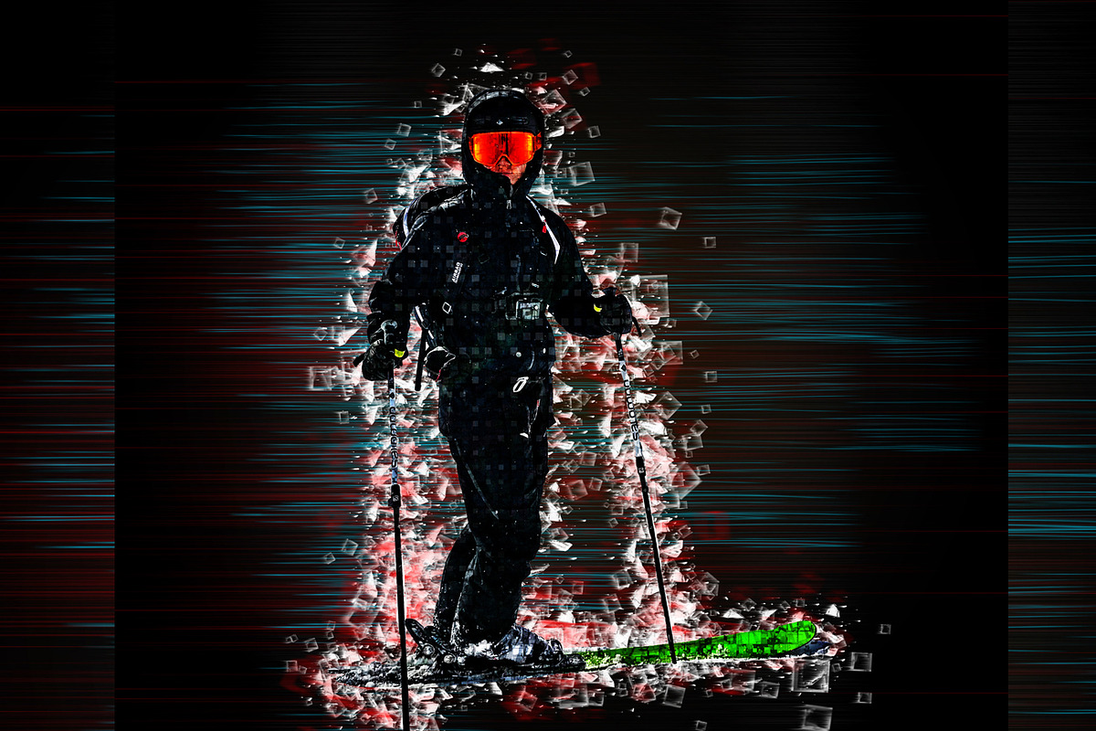 Pixel Stream Effect Photoshop Action, an Action Add-On by Studio Retouch (Photo 8 of 12)