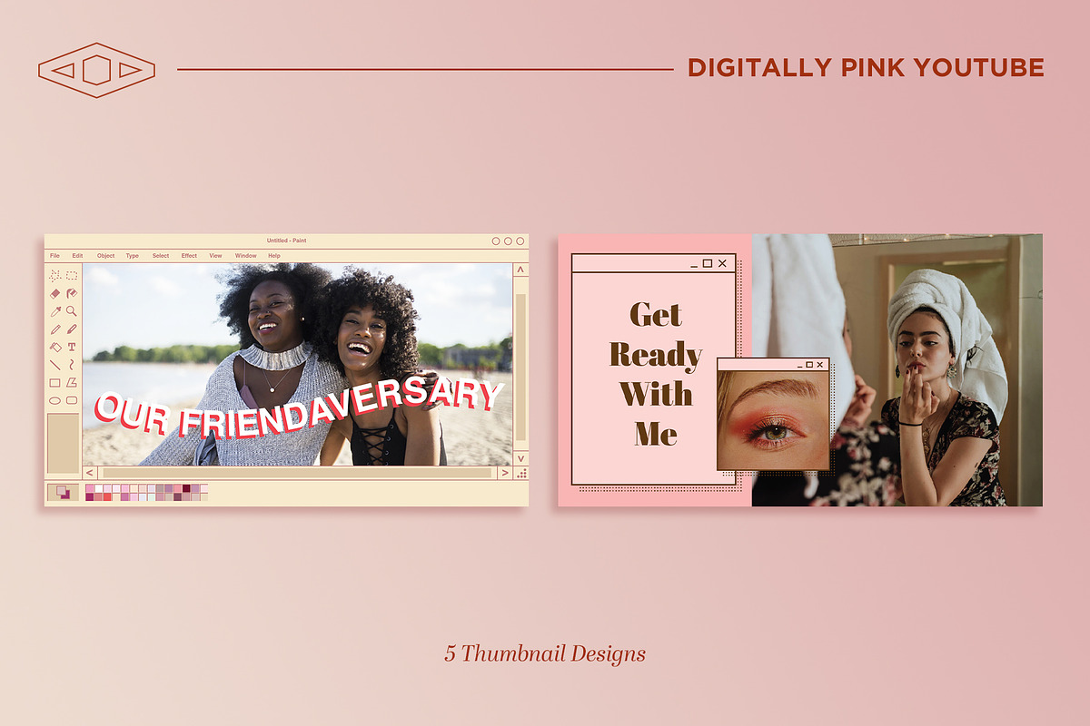 Digitally Pink Youtube Branding Kit, a Social Media Template by Tangerine Nation (Photo 7 of 16)