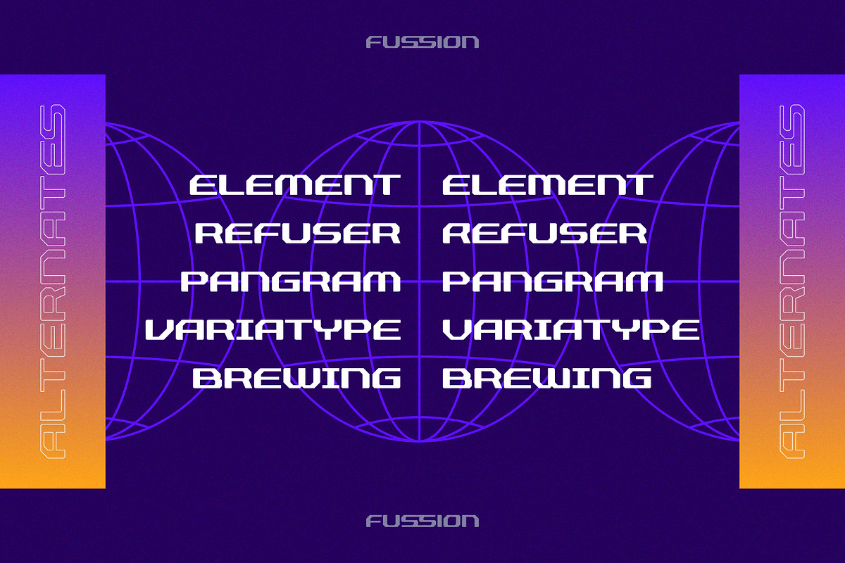 Fussion - Techno Ligature, a Sans Serif Font by Variatype (Photo 11 of 11)