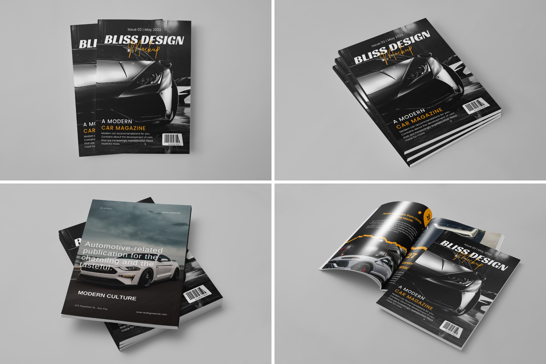 A4 Magazine Mock-up, a Books & Magazine Mockup by BLISS DESIGN