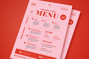 Valentines Day Menu, a Flyer Template by VectorVactory (Thumbnail 2 of 3)