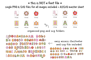 Fall Ransom Alphabet Clip Art