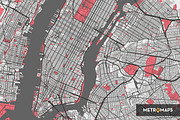 New York Map – Regular / Pink, an Illustration by MetroMaps (Thumbnail 3 of 3)