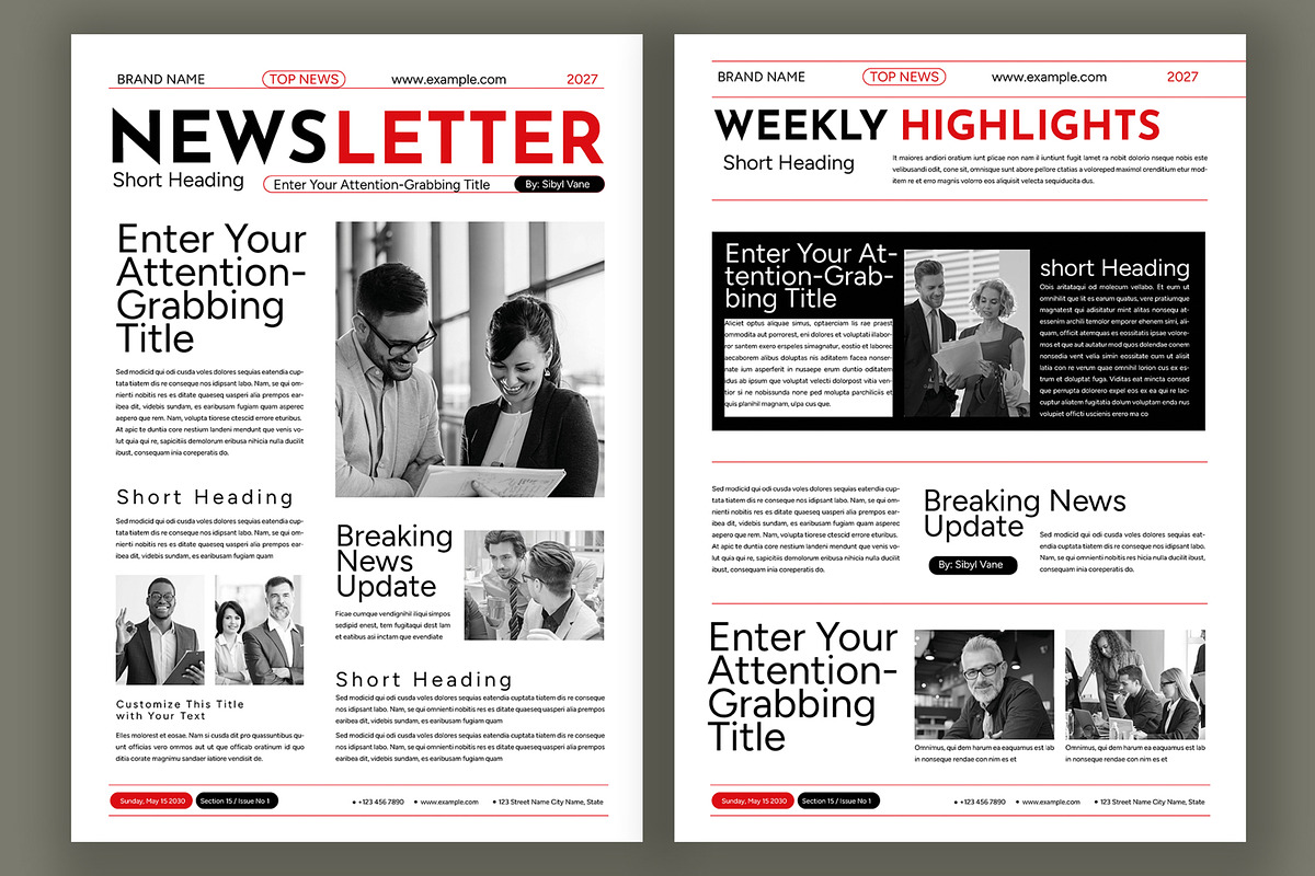 Newsletter Design Layout, a Magazine Template by ContestDesign (Photo 1 of 2)