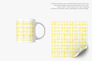 yellow gingham plaid pattern, a Pattern Graphic by Pink Studio Art (Thumbnail 3 of 5)