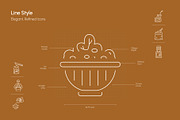 Kitchen Icon Art Set, an Outline Icon by Prosymbols (Thumbnail 3 of 6)