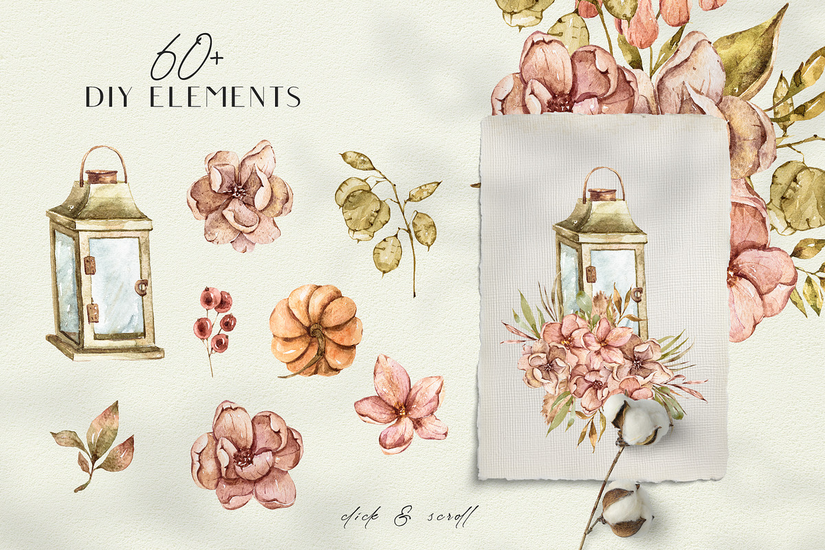 -20% Watercolor PUMPKIN SEASON set, a Texture Illustration by Tiana Geo (Photo 10 of 16)