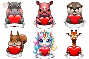 Valentine Animal PNG Clipart Cute, an Animal Illustration by KennedyStudio (Thumbnail 3 of 5)