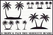 Coconut Tree Silhouette Pack, an Illustration by hafijul (Thumbnail 1 of 9)