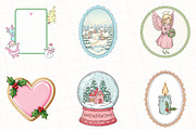 Coquette Christmas Frame Sublimation, an Illustration by OK Design (Thumbnail 2 of 5)