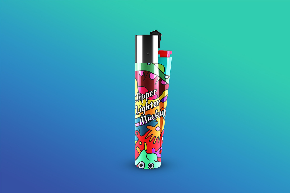 Clipper Lighter Mockup - 7 views, a Merchandise Mockup by Illusiongraphic (Photo 2 of 17)
