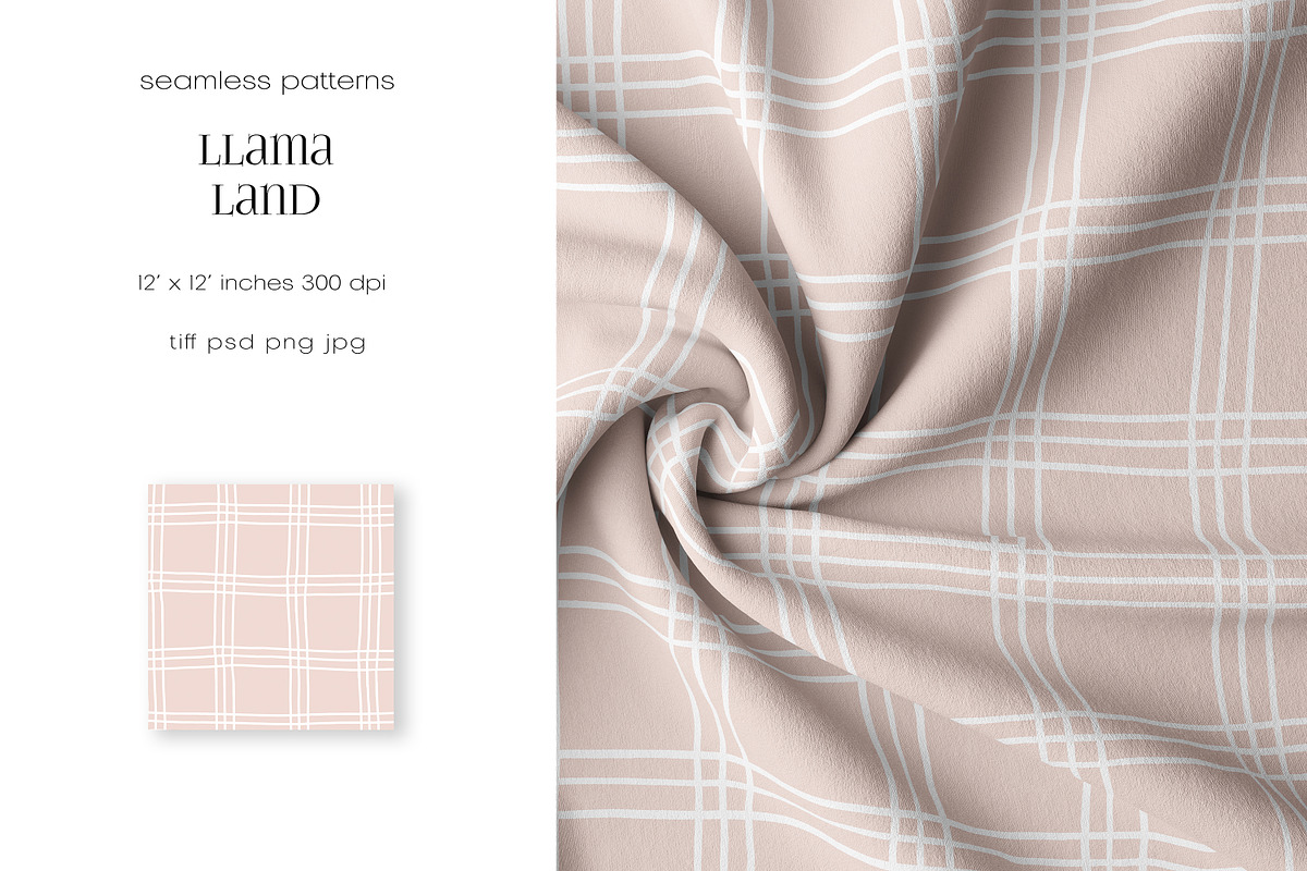 Llama Land Kids Pattern Collection, a Pattern Graphic by PROTEA Watercolor Studio (Photo 5 of 9)