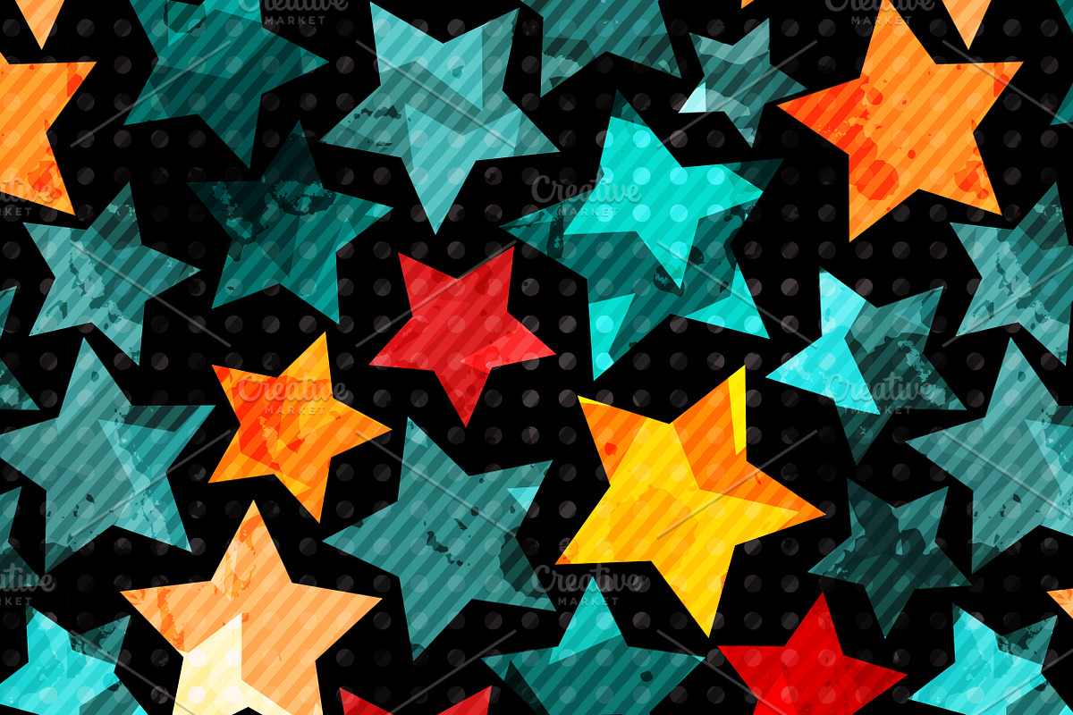 Star Seamless Patterns, a Pattern Graphic by Gudiny (Photo 5 of 11)