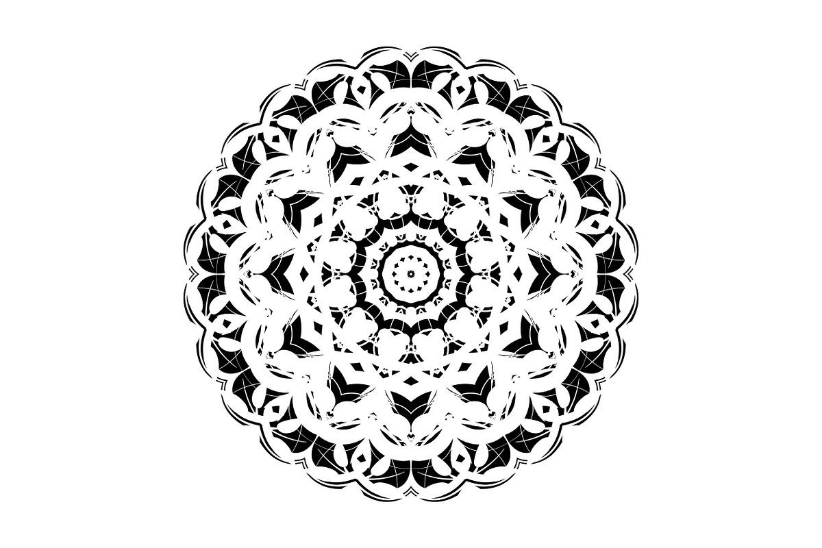 Ornamental Black White Mandala Pack, a Decorative Illustration by NJ Himel (Photo 94 of 103)