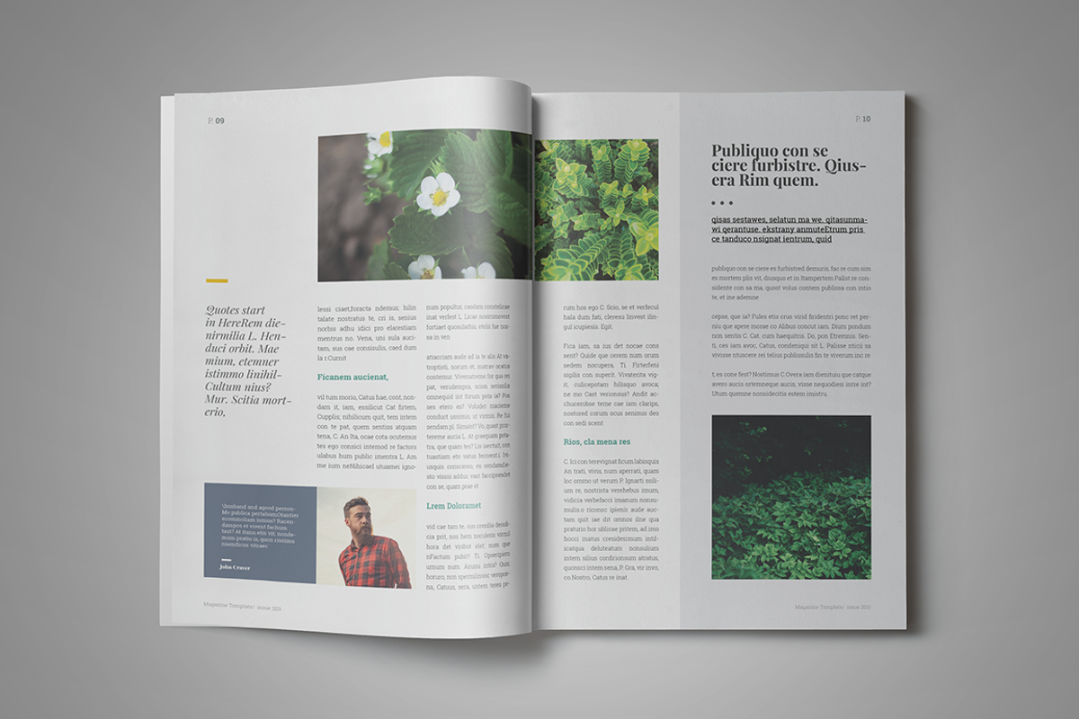 Indesign Magazine Template #6, a Magazine Template by spidergraph (Photo 6 of 12)