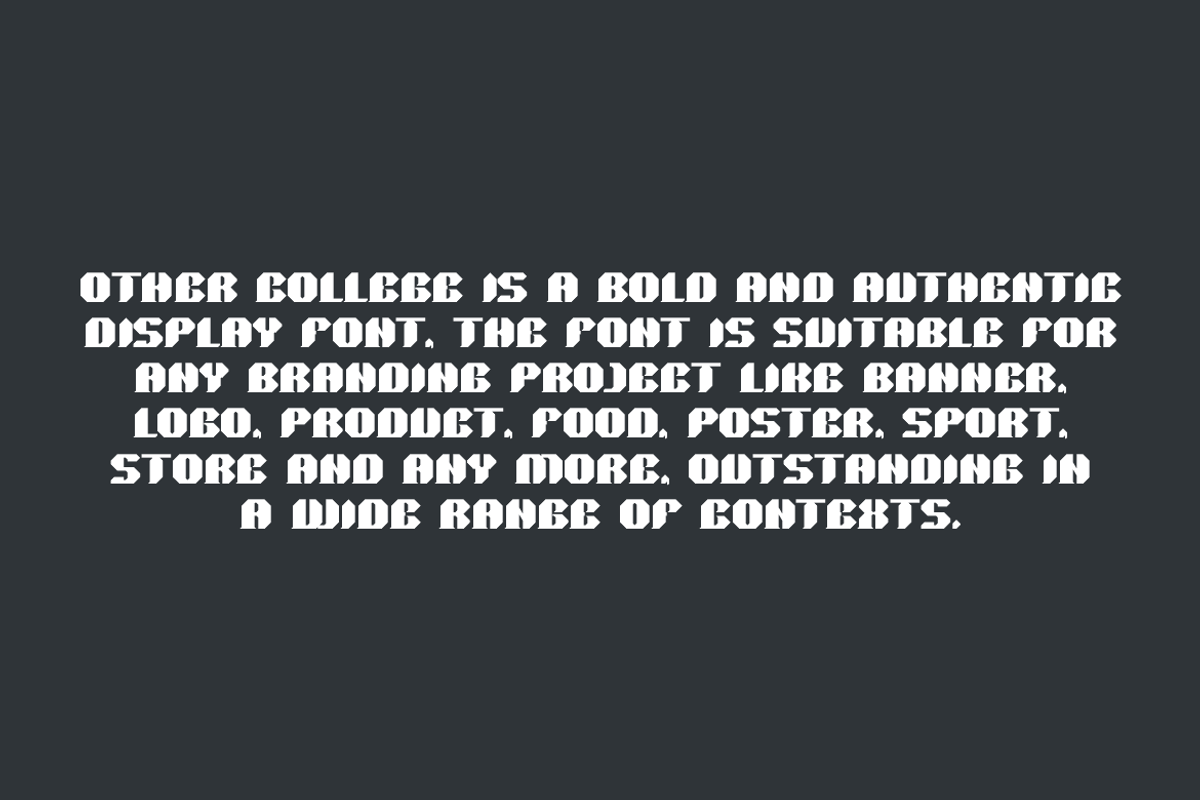 Other College Font, a Serif Font by QR Design Studio (Photo 5 of 7)