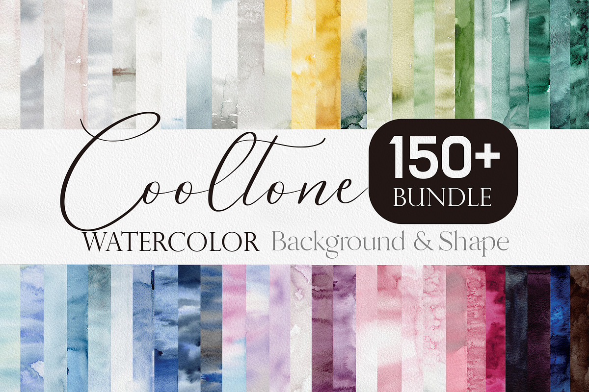 Watercolor Bundle-Background&Shape, a Texture Illustration by Beigetime (Photo 1 of 13)