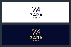 Monogram Icon Logo ZA