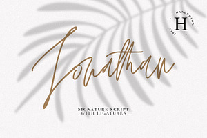 JONATHAN, a Handwritten Font by supfonts