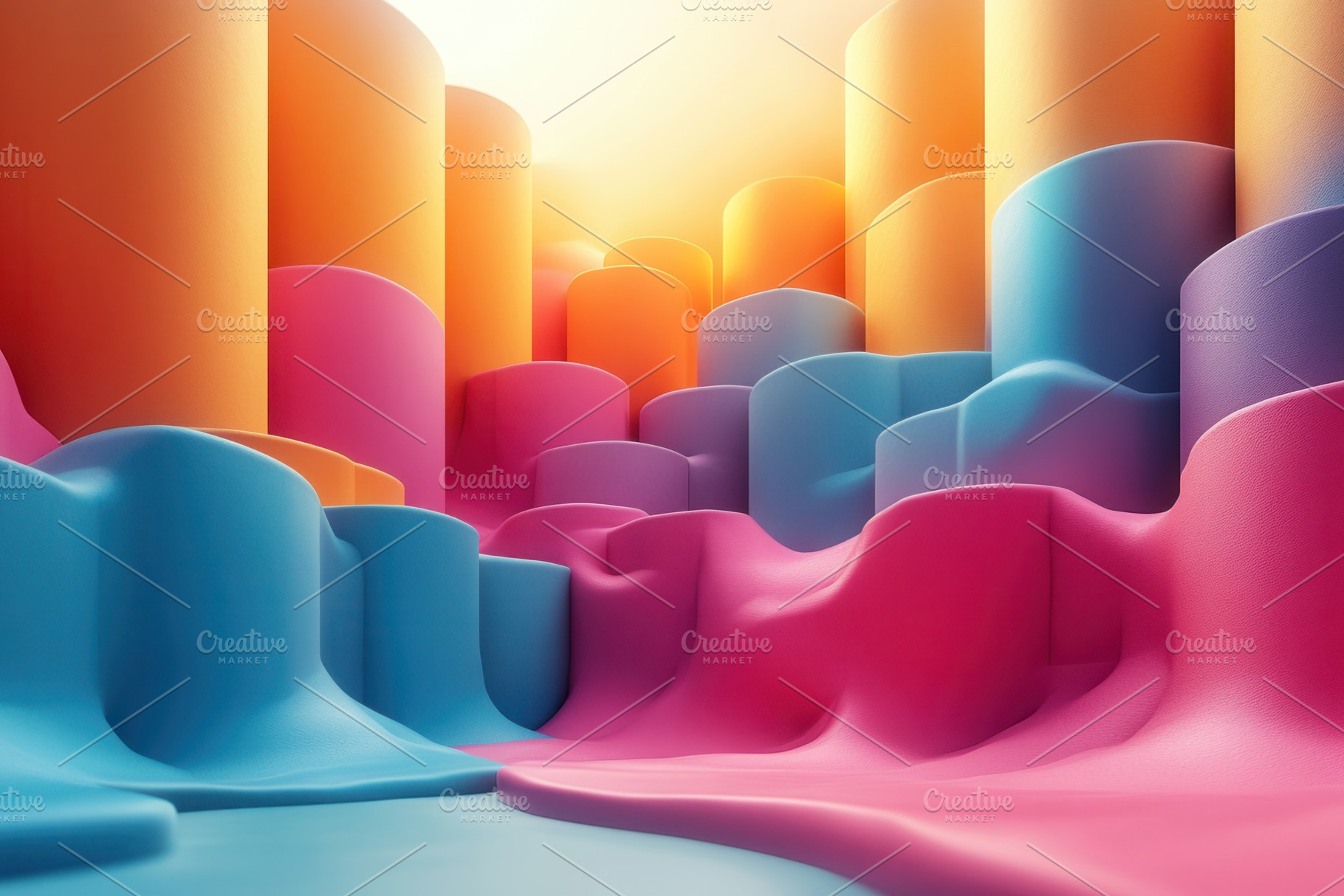 Colorful abstract landscape with vib, a Photo by Tanuart