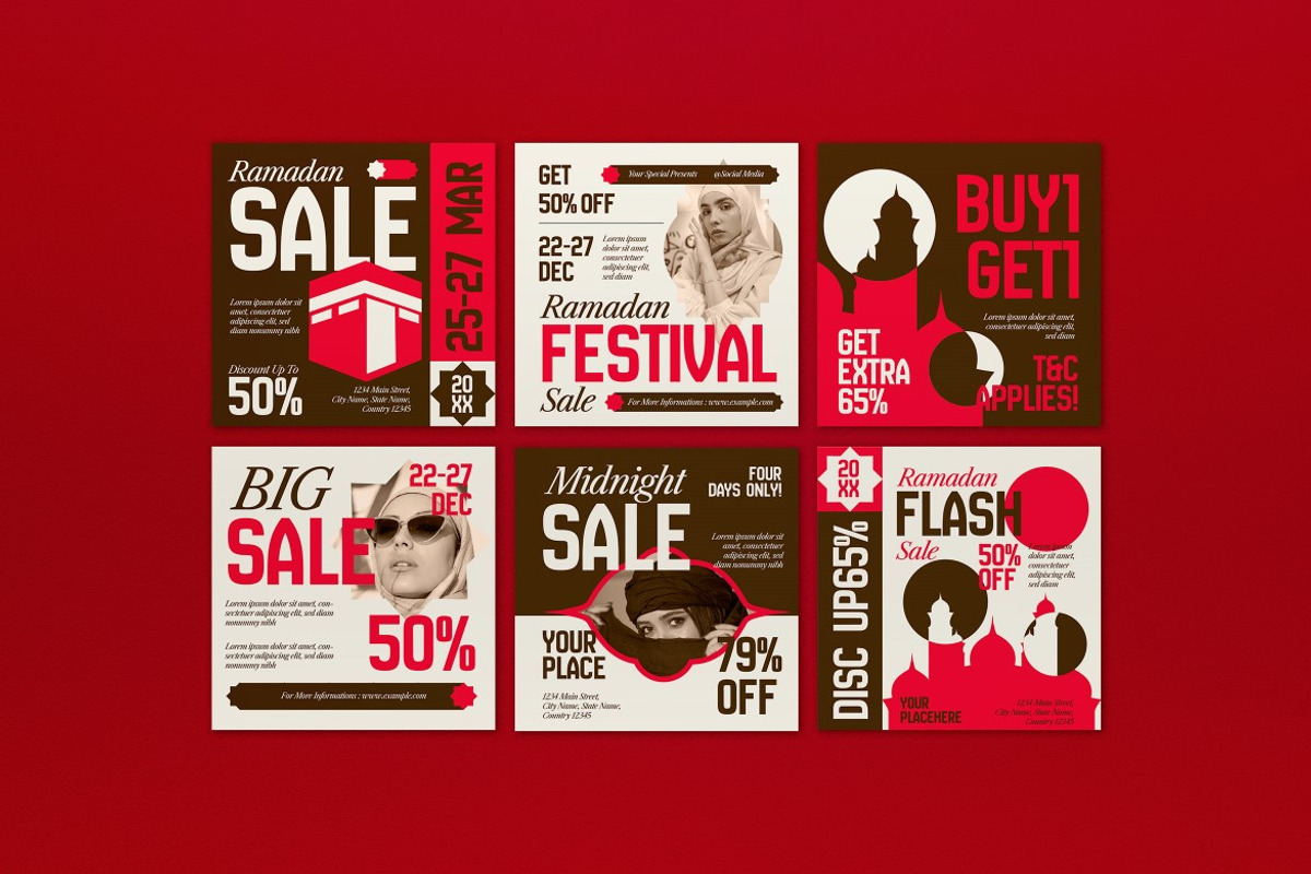 Brown Ramadan Sale Instagram Set, a Social Media Template by graphicook (Photo 2 of 3)