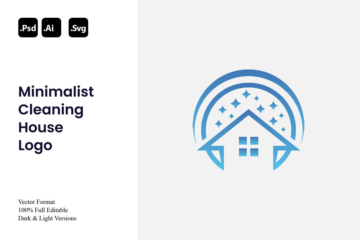 Minimalist Cleaning House Logo, a Branding & Logo Template by Luxury Logos (Photo 1 of 4)