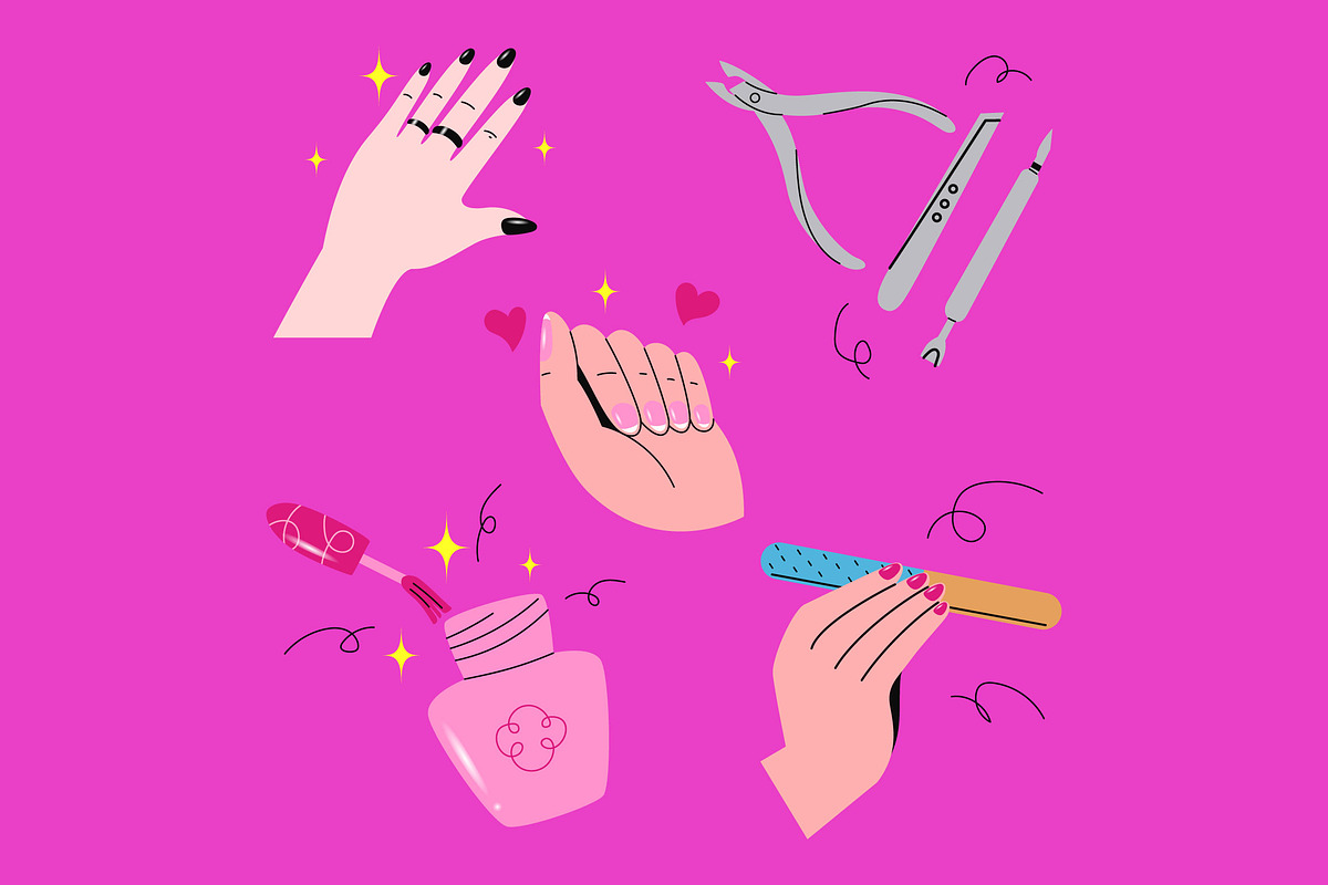 Nail Care Asset Illustration, an Object Illustration by graphicook