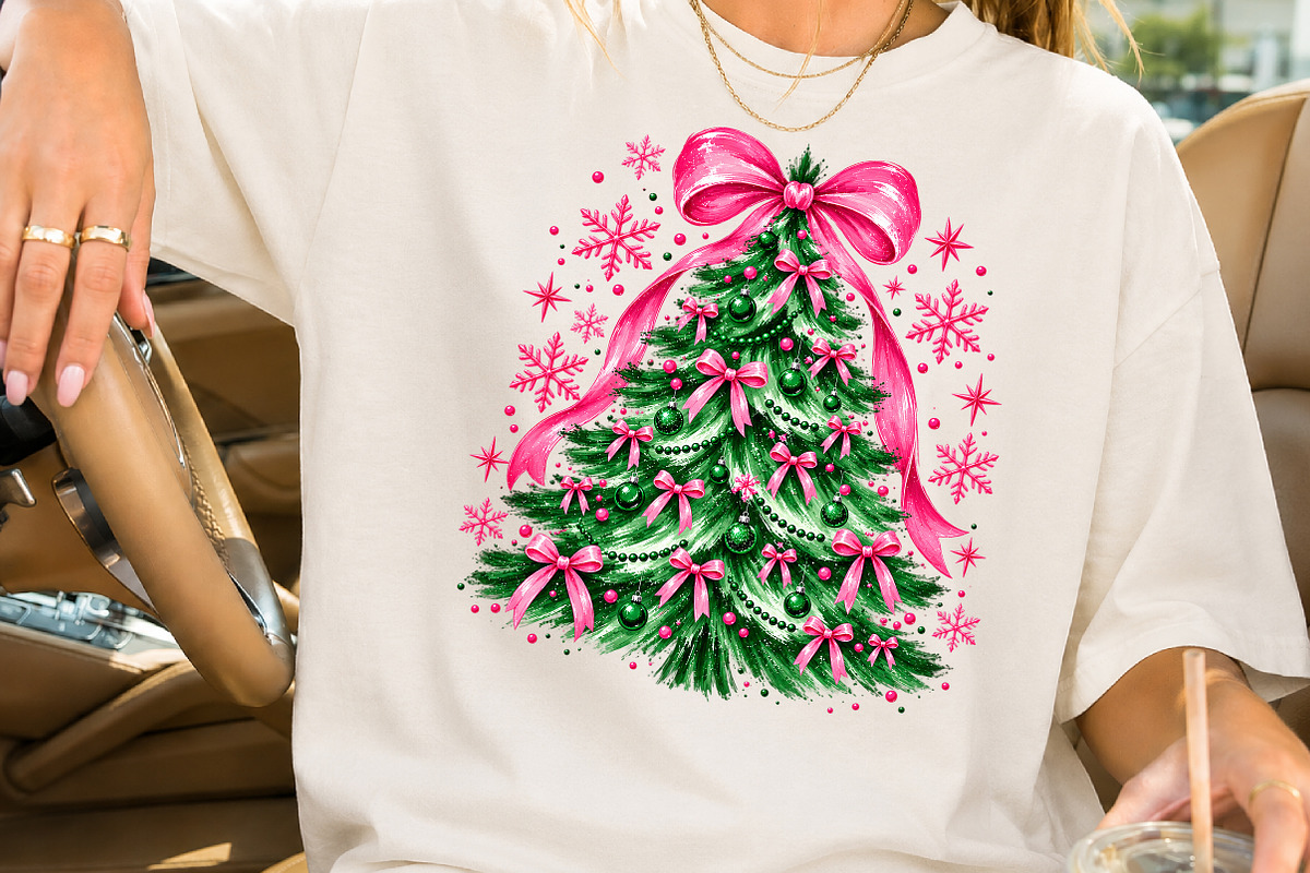 Coquette Bow Christmas Tree PNG, a Seasonal Illustration by Rose Art (Photo 2 of 4)