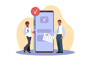 Online voting. Remote selection and, a Finance Illustration by YummyBuum