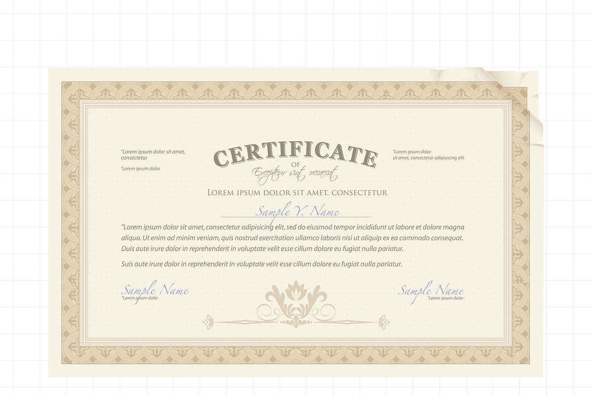 Vintage style Certificate, a Decorative Illustration by Noka Studio (Photo 2 of 2)