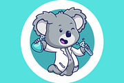 Koala Scientist Holding Lab Bottles, an Animal Illustration by Artstorystudio (Thumbnail 2 of 3)