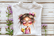 Summer Girls with Drinks Clipart, an Illustration by OK Design (Thumbnail 5 of 6)