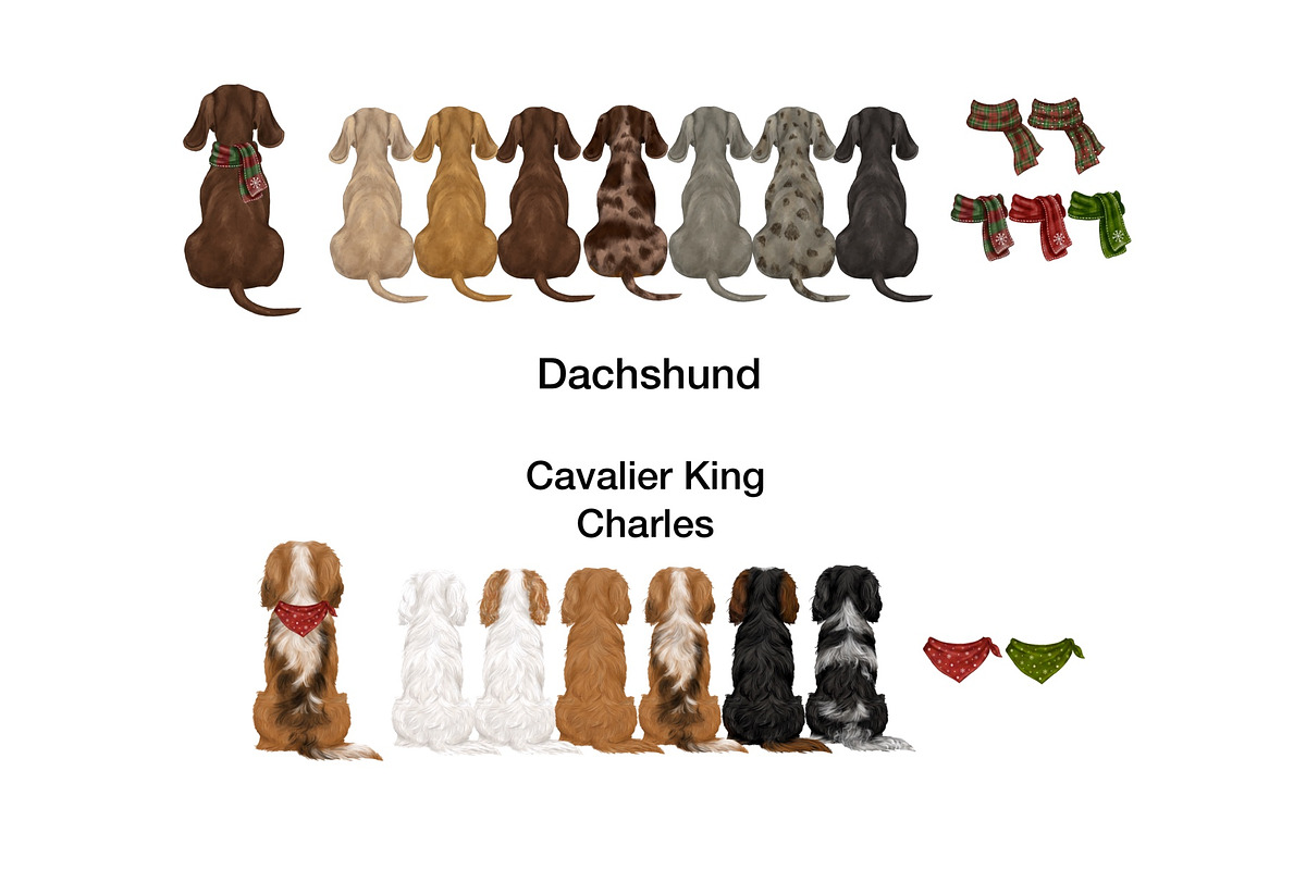 Christmas Couple with Dogs Clipart, a Person Illustration by ColorfulPT (Photo 10 of 11)