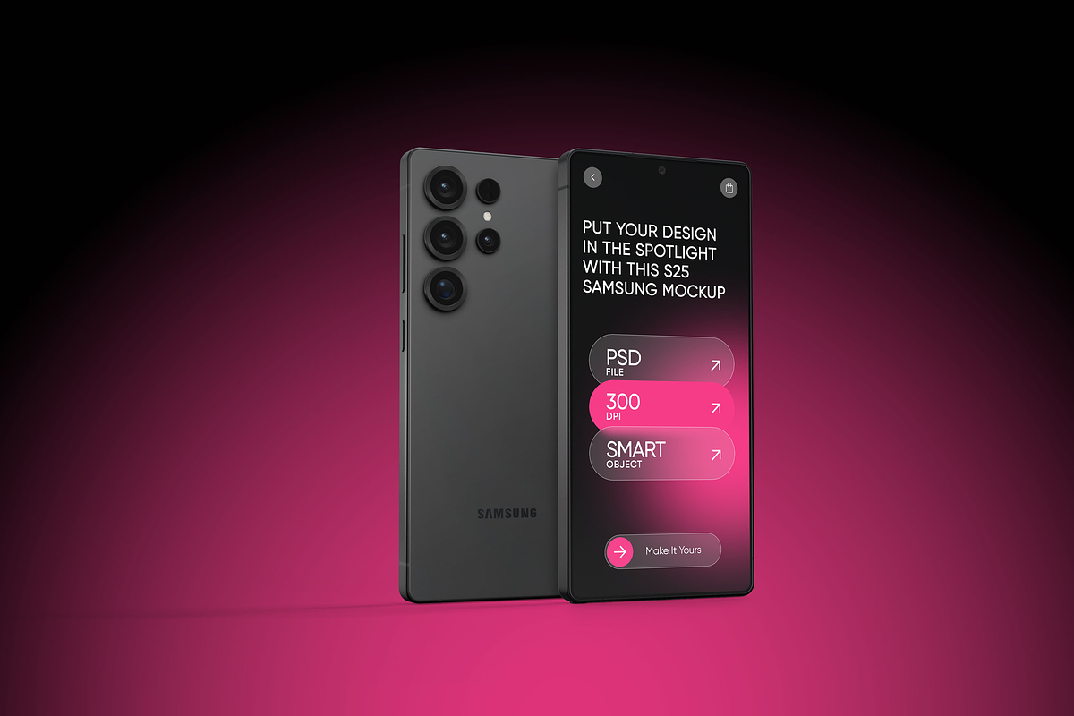 Samsung Galaxy S25 Mockup, a Device Mockup by Mockupdaddy (Photo 8 of 23)