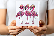 Rhinestone Flamingo Summer PNG, an Illustration by CraftArtStudio (Thumbnail 2 of 4)