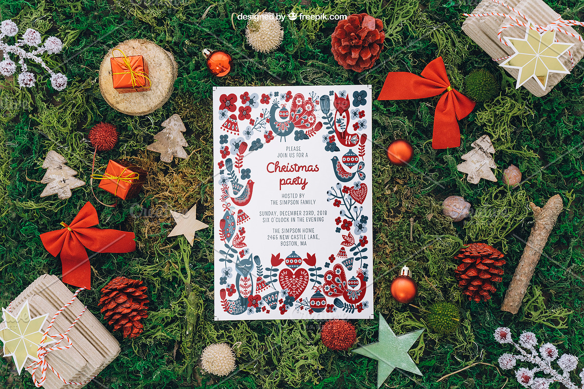 Scandinavian Christmas Party Invite, an Invitation Template by Cyrah's Collection (Photo 3 of 3)