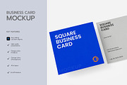 Corporate Square Business Card Mock, an Advertising Mockup by graphypix (Thumbnail 2 of 4)