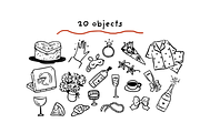 Whimsical bachelorette party clipart, a Decorative Illustration by Heartwarming Art (Thumbnail 3 of 14)