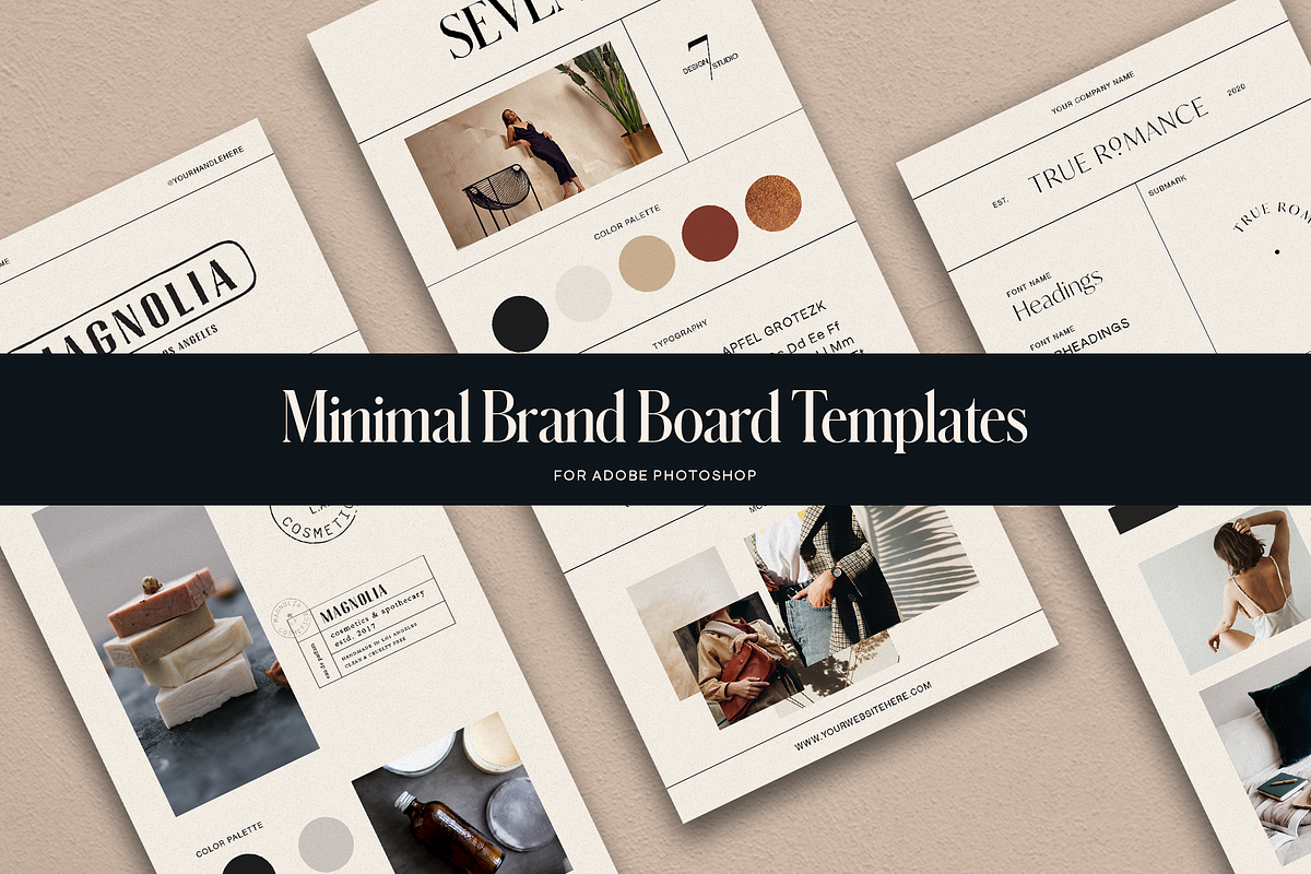 Minimal Brand Board Templates, a Product Mockup by ALunadoki Design (Photo 1 of 5)