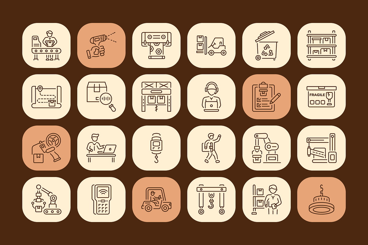 Warehouse Icon Art Set, an Outline Icon by Prosymbols (Photo 5 of 7)