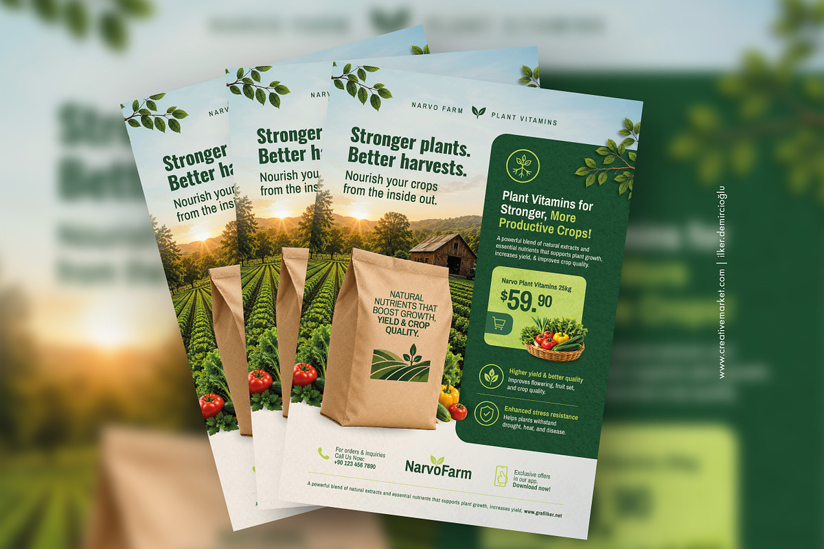 Organic Farming Flyer Template, a Flyer Template by grafilker (Photo 1 of 2)