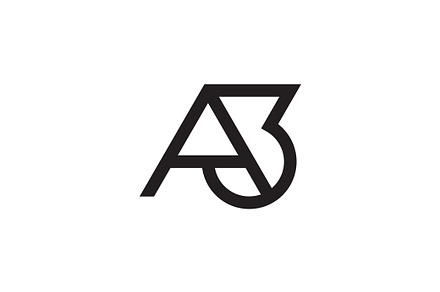 A and Number 3 Logo Design