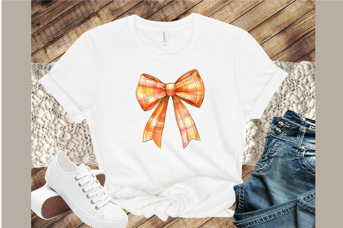 Fall Watercolor Cute Coquette Bows P, an Illustration by Sublimation Artist (Photo 4 of 6)