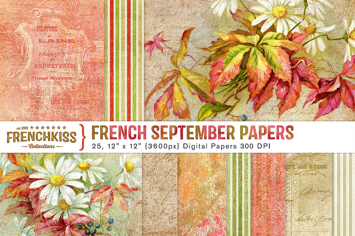 French September Papers, a Texture Graphic by French Kiss Collections (Photo 1 of 4)
