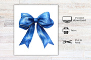 Watercolor Christmas Bow Clipart, an Illustration by Canvas Craft (Thumbnail 8 of 8)