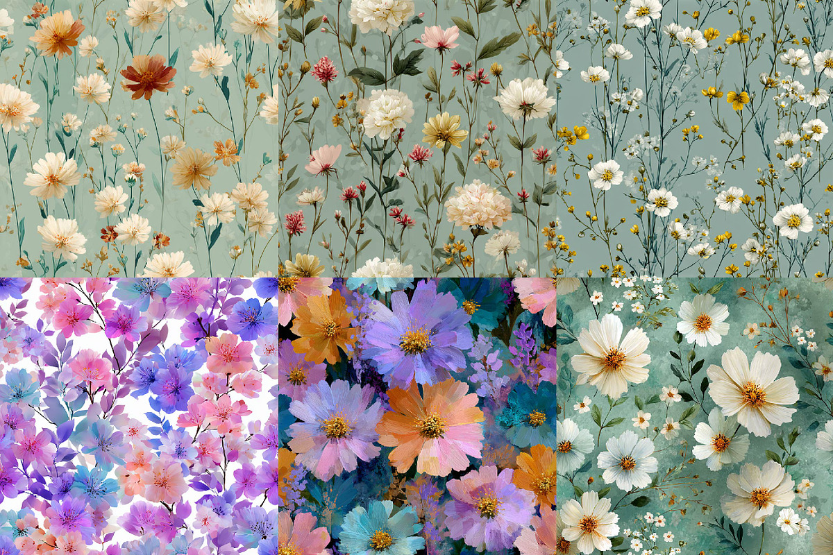 Summer Ditsy Floral Patterns, an Illustration by DreamPrint404 (Photo 3 of 8)